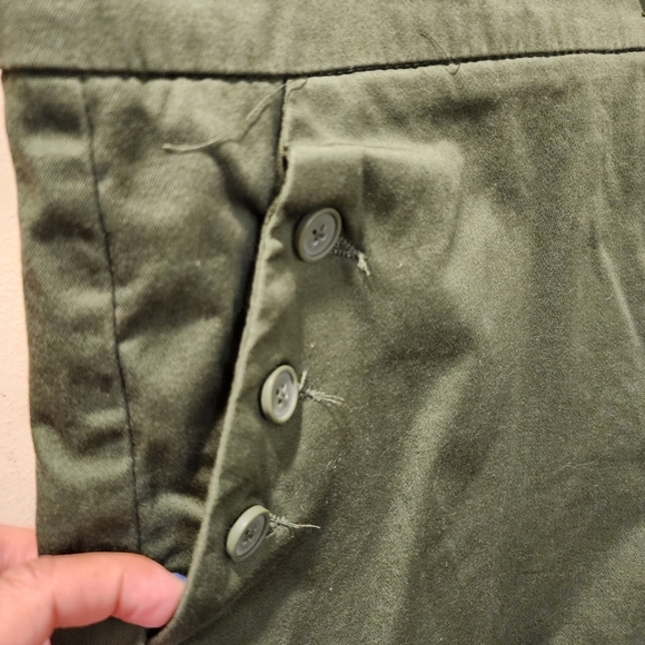 SAG HARBOR Olive Green Women's Cotton Short size 14 - Picture 3 of 9
